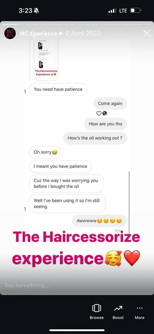 Customer message 1