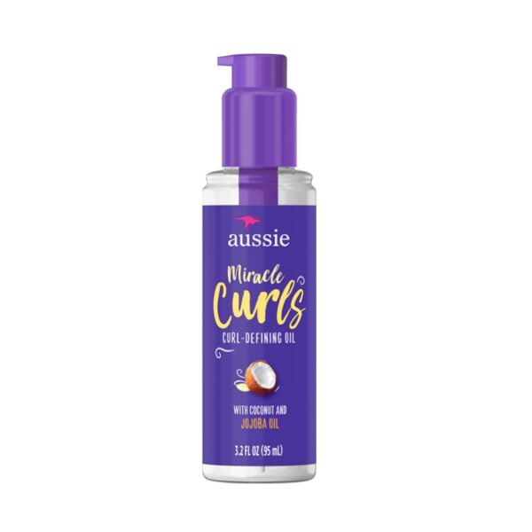 Aussie Miracle curls curl-defining oil with coconut and jojoba oil 3.2 fl oz
