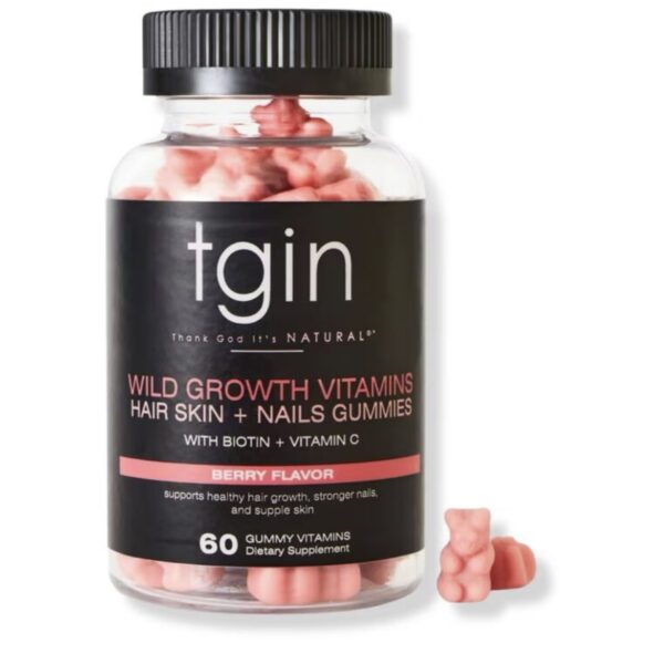 Tgin wild growth vitamins hair skin + nails gummies 60pcs