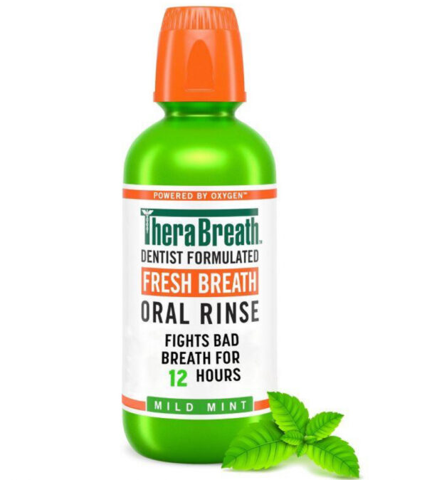 TheraBreath dentist formulated fresh breath oral rinse mild mint
