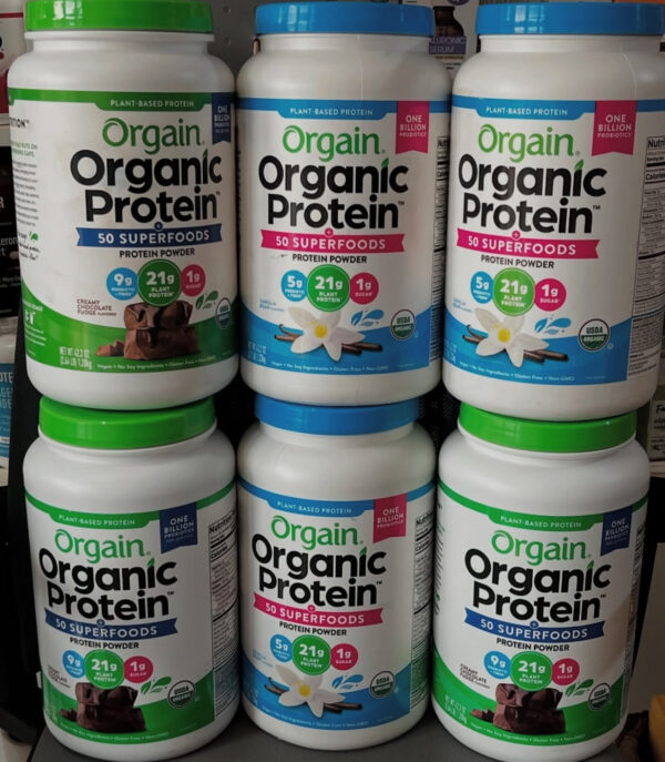 Orgain organic protein 50 superfoods 5g calories 21g protein