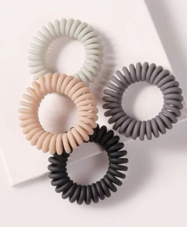 Spiral mini hair ties -4in1