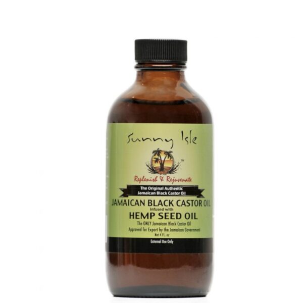 Sunny Isle Jamaican Black Castor Oil infused with Hemp Seed Oil-4oz/120ml
