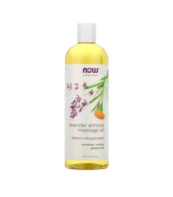 Now Solutions Lavender Almond Massage Oil- 16oz/ 473ml