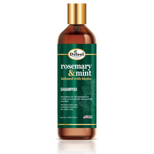 Difeel romsemary & mint infused with biotin shampoo-12oz