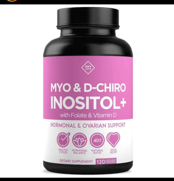 OPTIFY MYO & D-Chiro inositol + with folat & Vitamin D Hormonal & Ovarian support - 120 caps
