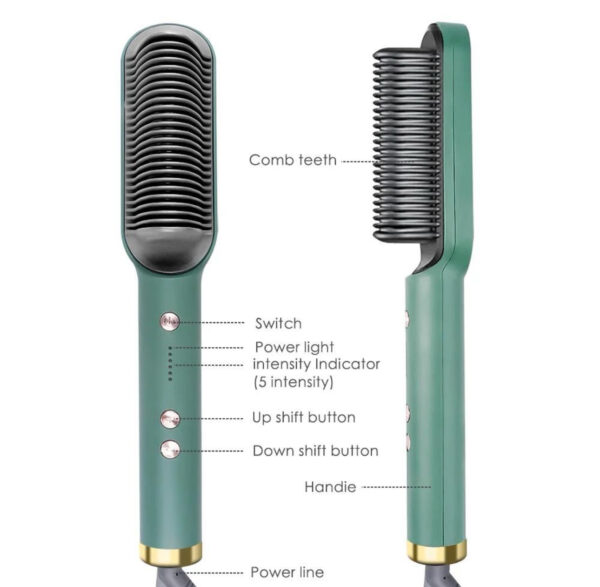 Electric hot comb hair straightener