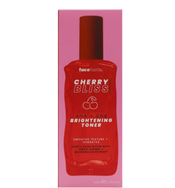 Facefacts cherry bliss AHA + BHA brigthening toner-4.730z