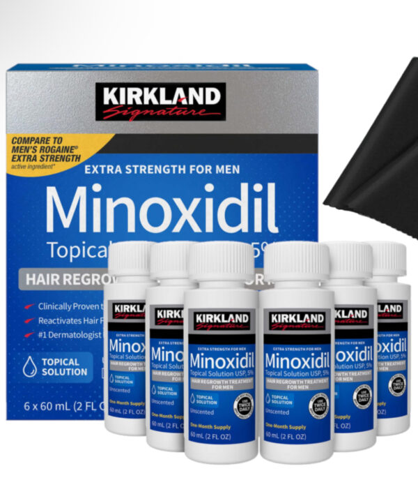 Kirkland minoxidil 5% topical solution for hair and beard growth  6x60ml