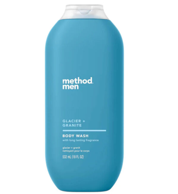 Methos Men glacier + granite body wash- 532ml/18oz
