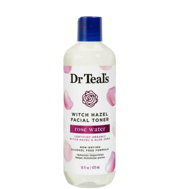 Dr Teal’s Witch Hazel Facial Toner, Rose Water – 16 fl oz