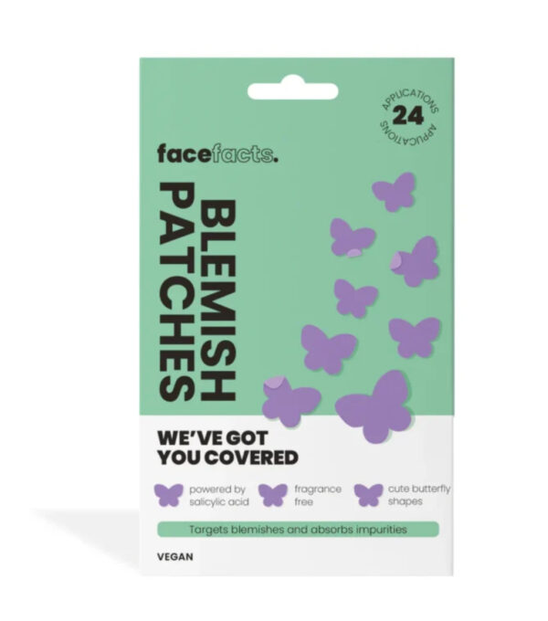 Face facts hydrocolloid blemish patches - butterflies 24ct