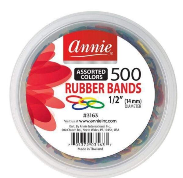 Annie Rubber Bands - Assorted Colours - 500pcs