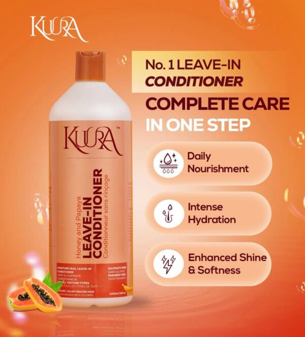 KUURA Honey & Papaya Leave in conditioner - 1000ml