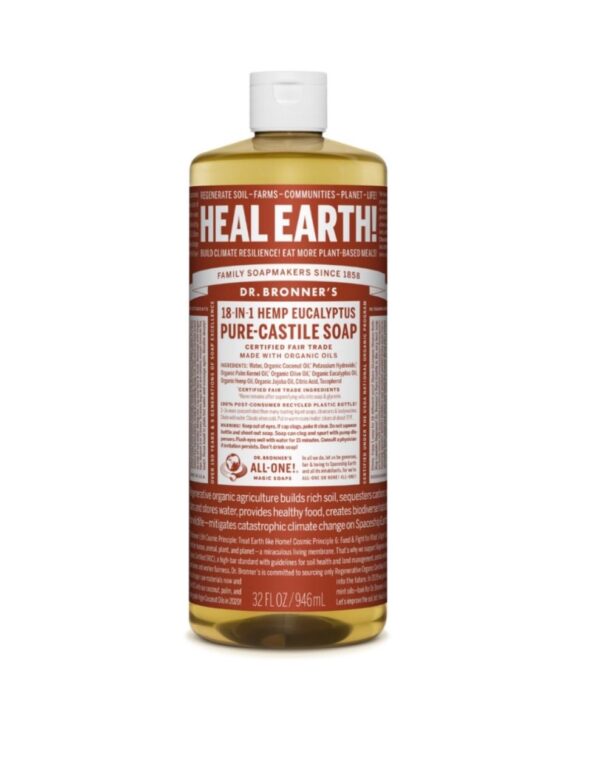 Dr Bonner's 18-in-1 Hemp Pure Castile Soap Eucalyptus - 32oz