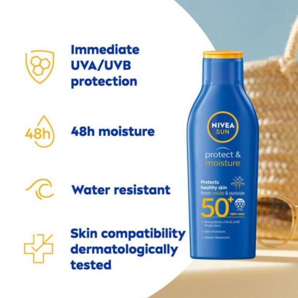 Nivea Protect & Moisture SPF 50 sunscreen - 200ml