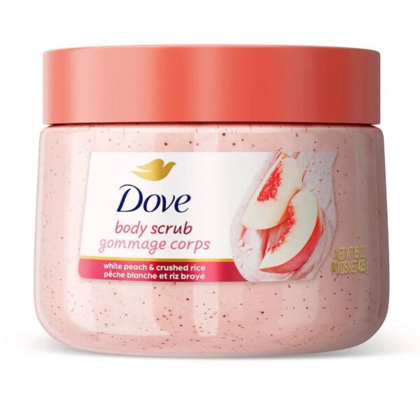 Dove Body Scrub white peach & crushed rice -15oz