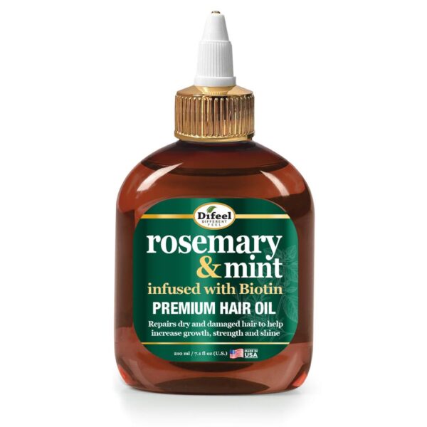 Difeel rosemary & mint infused with biotin premium hair oil - 7.1oz