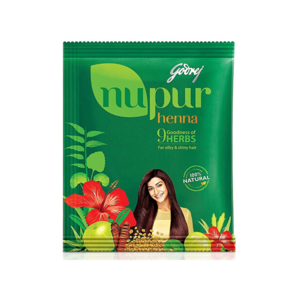 Godrej Nupur Mehendi Pure Henna Powder 9 herbs-400g
