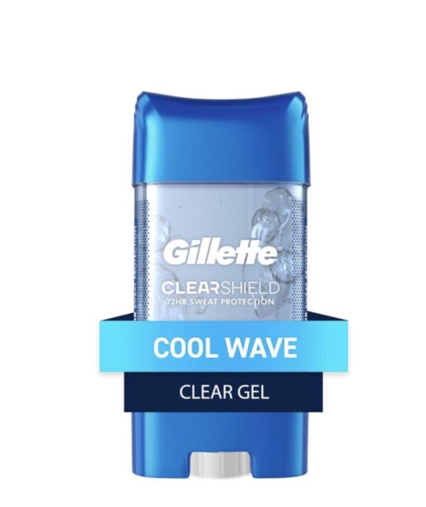 Gillette ClearShield Cool Wave Clear Gel Men’s Antiperspirant / Deodorant, 3.8 oz.