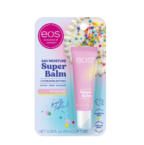 EOS Limited Edition Lip Balm 24H Moiture super balm- Birthday Cake