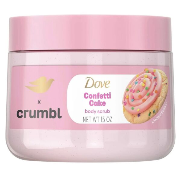 Dove Beauty x Crumbl exfoliating body scrub - confetti cake -15oz
