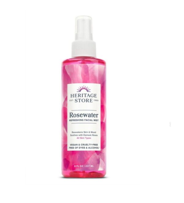 Heritage Store Rosewater 100% Pure - 8oz/240ml