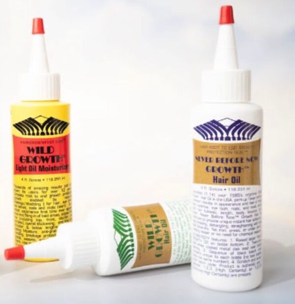 Wild growth+ Wild growth light hair oil + Never before now by wild growth combo