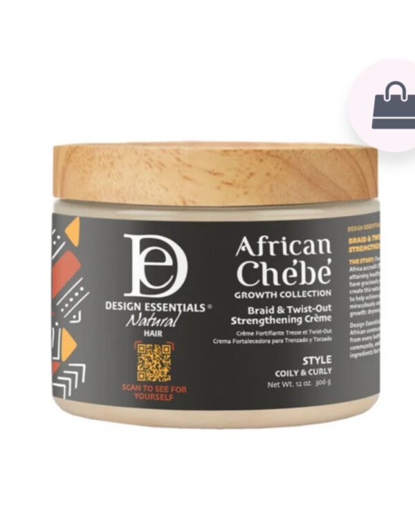 Design Essentials African Chebe Braid & Twist-Out Strengthening Crème- 12oz