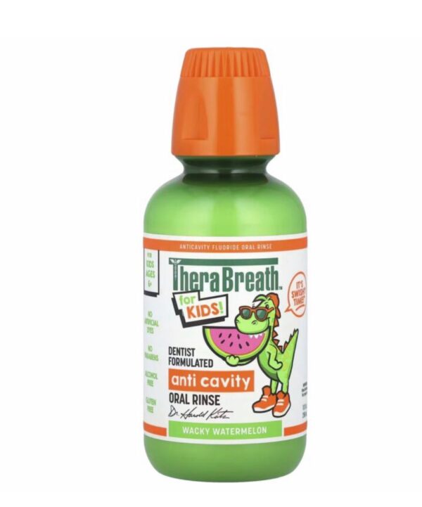 TheraBreath Kids Anticavity Oral Rinse – Wacky Watermelon, 10oz