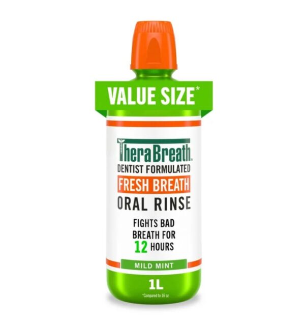TheraBreath Fresh Breath Oral Rinse – Mild Mint,1 Litre
