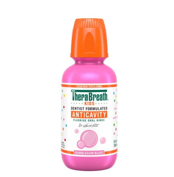 TheraBreath Kids Anticavity Oral Rinse – Bubblegum Blast, 10oz