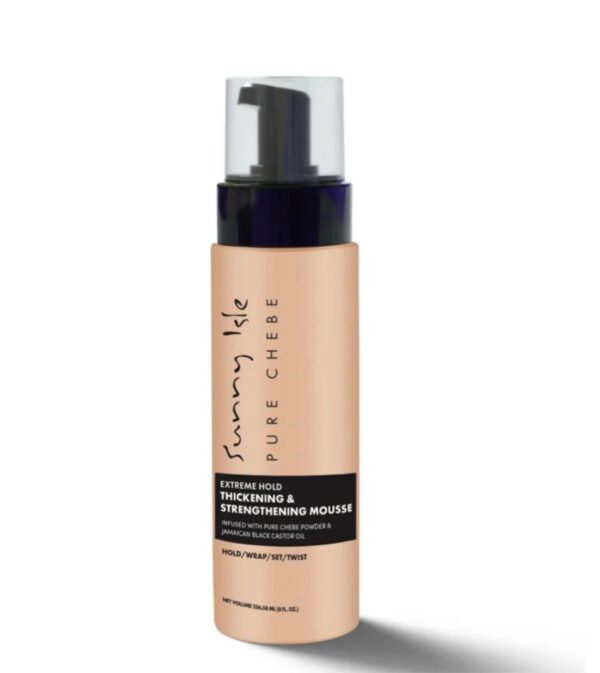 Sunny Isle Pure Chebe Extreme Hold Thickening & Strengthening Mousse, 8oz
