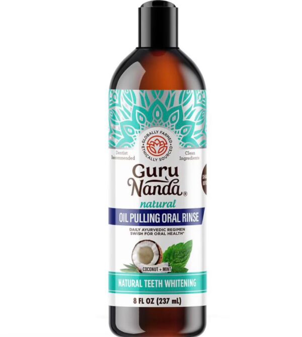 GuruNanda Oil Pulling Oral Rinse Coconut + Mint, 8.0 fl oz