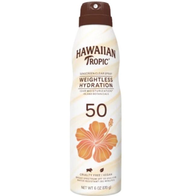 Hawaiian Tropic Weightless hydration sunscreen spray SPF50 - 6oz