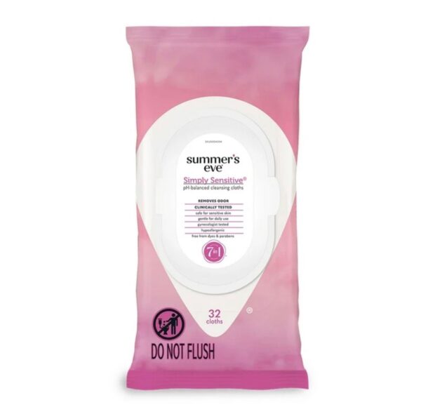 Summer’s Eve Simply Sensitive Daily Feminine Wipes 32 count