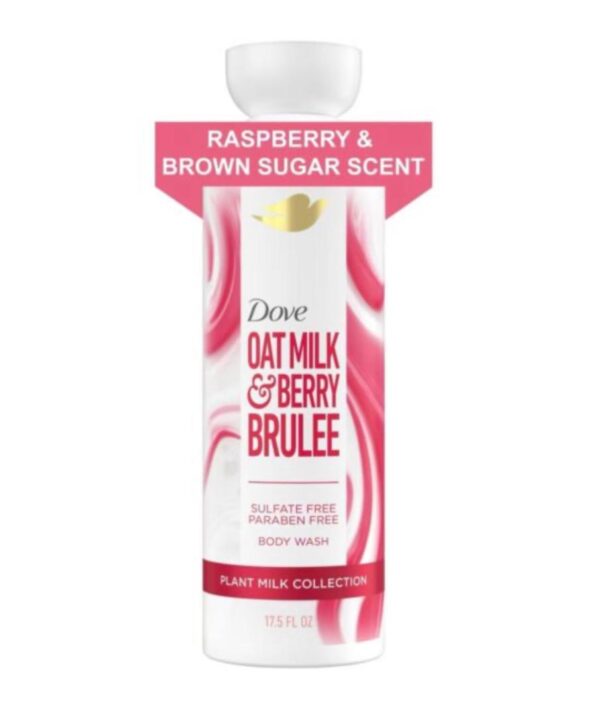 Dove Beauty Plant Milk Cleansing Body Wash – Oat Milk & Berry Brulee – 17.5 fl oz