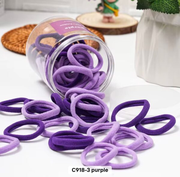 Cotton elastic hair ties - Lavender luxe