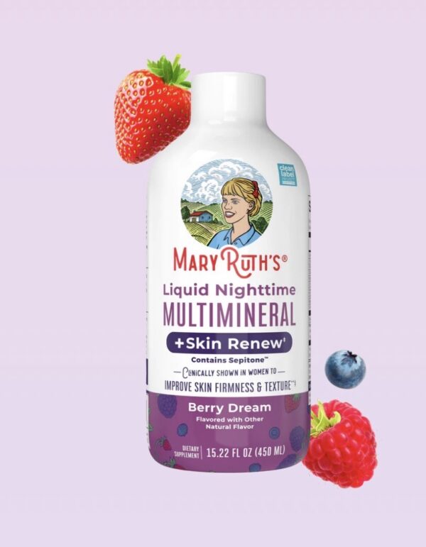 Mary Ruth’s Liquid Nighttime Multimineral + Skin Renew , Berry Dream - 15.22oz