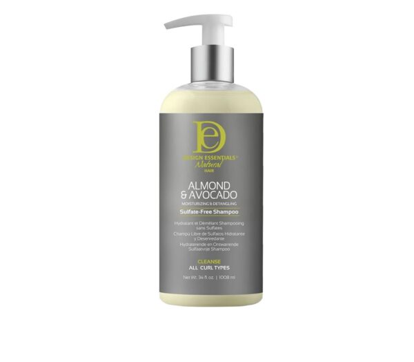 Design Essentials Almond & Avocado Moisturizing & Detangling Shampoo, 34 oz