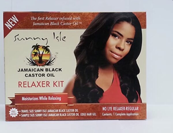 Sunny Isle Jamaican black castor oil regular relaxer kit